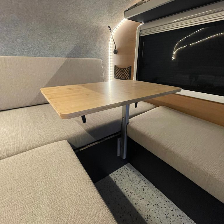 De Lagun tafel is in alle posities te verstellen